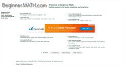 Desktop Screenshot of beginnermath.com