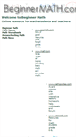 Mobile Screenshot of beginnermath.com