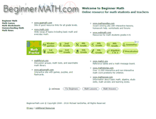 Tablet Screenshot of beginnermath.com